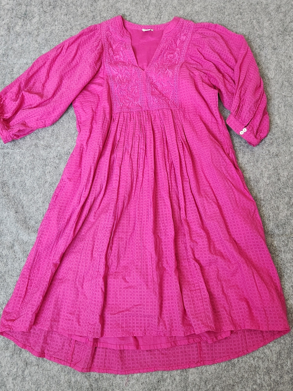 Sundance Embroidered Dress Women's S Pink Peasant Lace Boho Romantic Flowy Lined